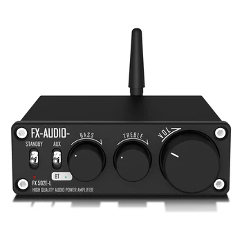 FX-AUDIO FX 502E-L HiFi 2.0 BT 5.1 Полностью Цифровой аудио Мини-Усилитель мощности 75 Вт * 2 Регулировки низких и ВЧ частот