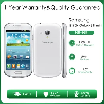 Оригинальный мобильный телефон Samsung I8190N Galaxy S III mini 3G 4.0 
