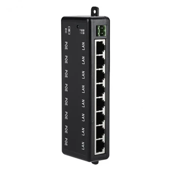 Инжектор AYHF-POE, 8 портов, адаптер питания Poe, Источник питания Ethernet для сети видеонаблюдения, Питание камеры POE по Ethernet