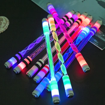 Крутая вращающаяся ручка-спиннер со светодиодной вспышкой для снятия стресса для взрослых, детские светящиеся вращающиеся ручки с батарейкой, пальчиковая игрушка, подарок-спиннер-непоседа